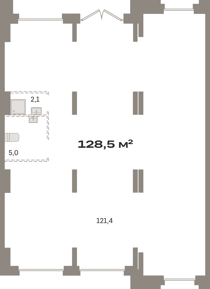 К. пом 128,5 м²