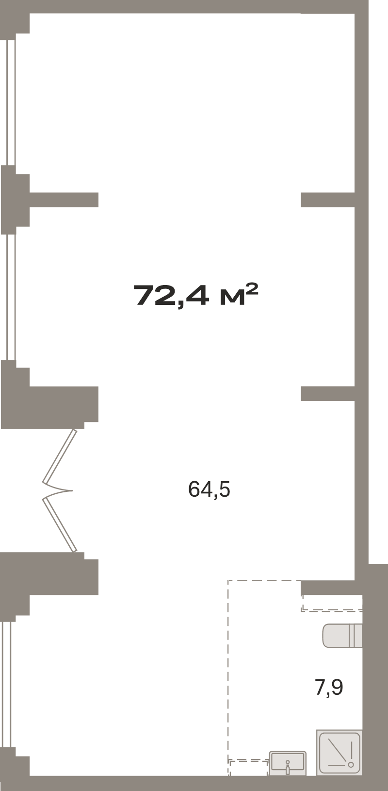 К. пом 72,4 м²