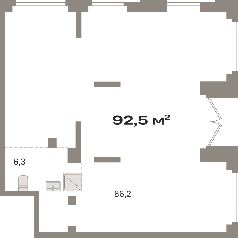 К. пом 92,5 м²