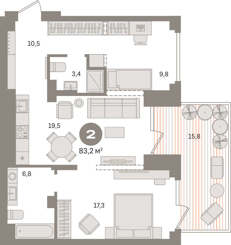 3 ккв (Евро) 83,2 м²