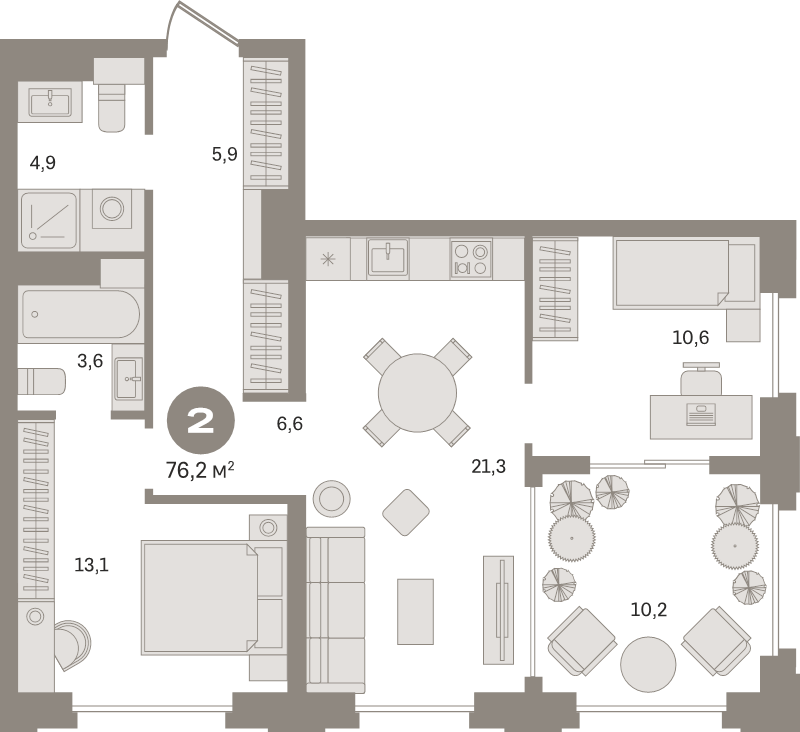 3 ккв (Евро) 76,1 м²