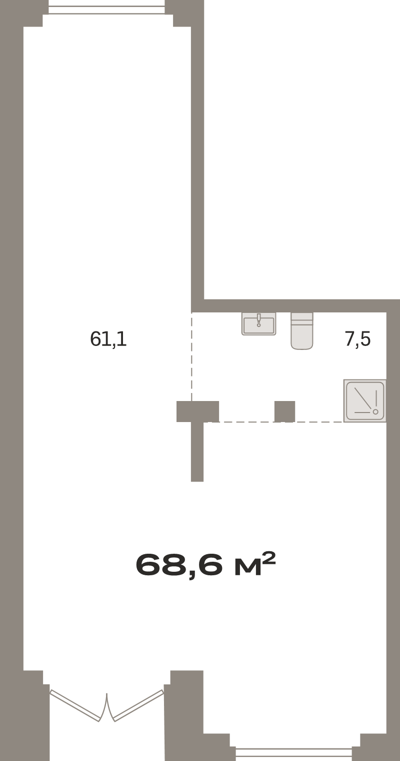 К. пом 68,6 м²