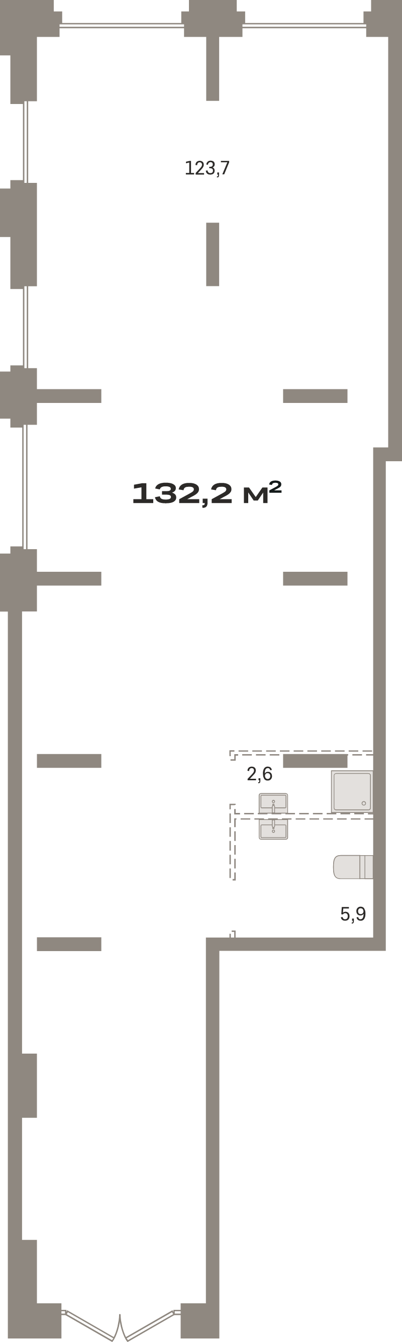 К. пом 132,2 м²