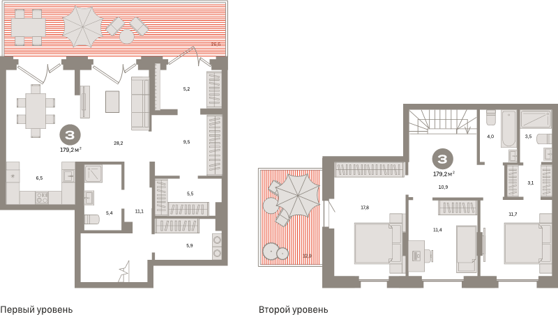 4 ккв (Евро) 179,2 м²