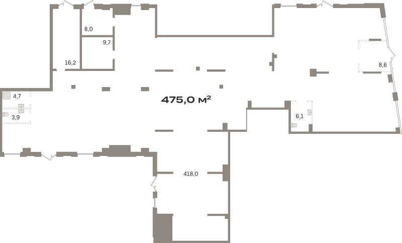 К. пом 475 м²