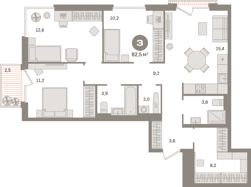 4 ккв (Евро) 82,5 м²
