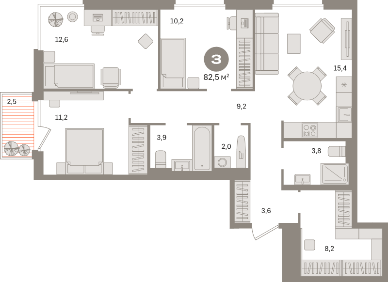 4 ккв (Евро) 82,5 м²