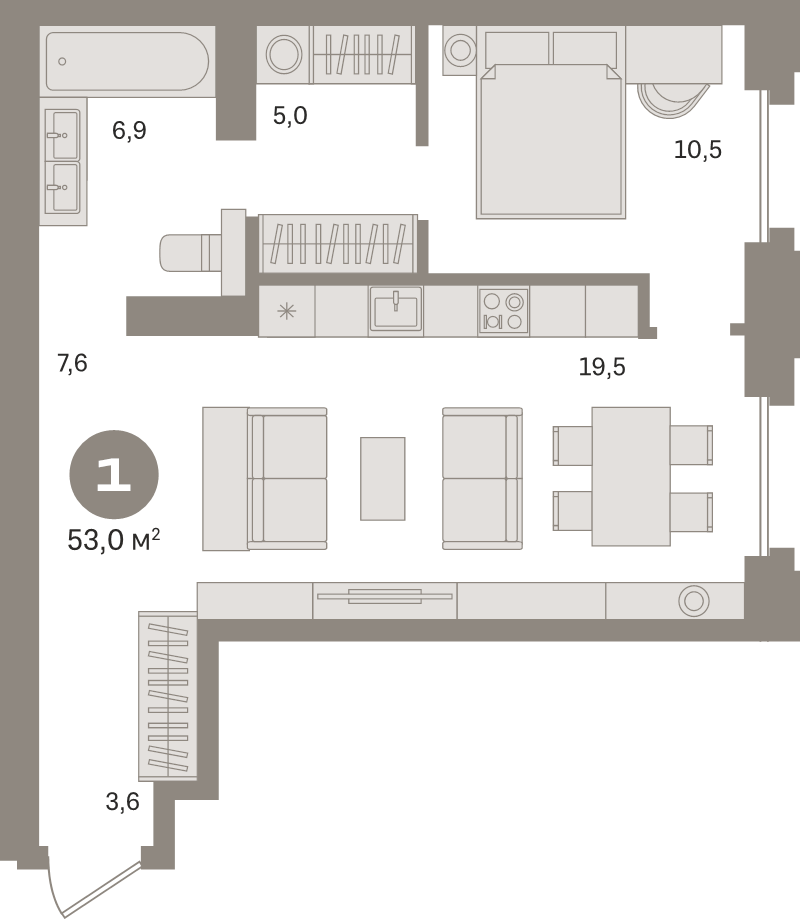 2 ккв (Евро) 53,1 м²