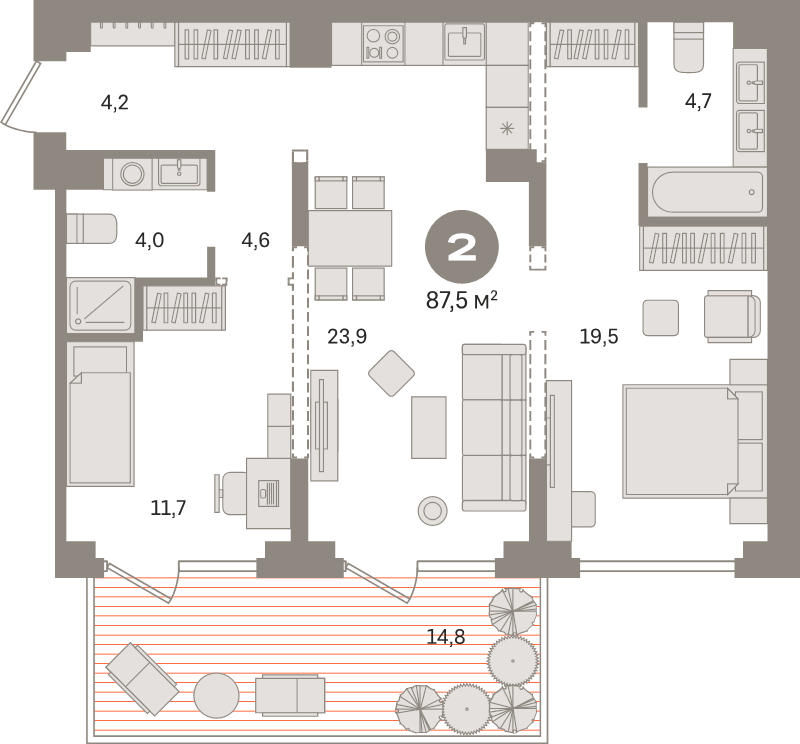 3 ккв (Евро) 87,5 м²
