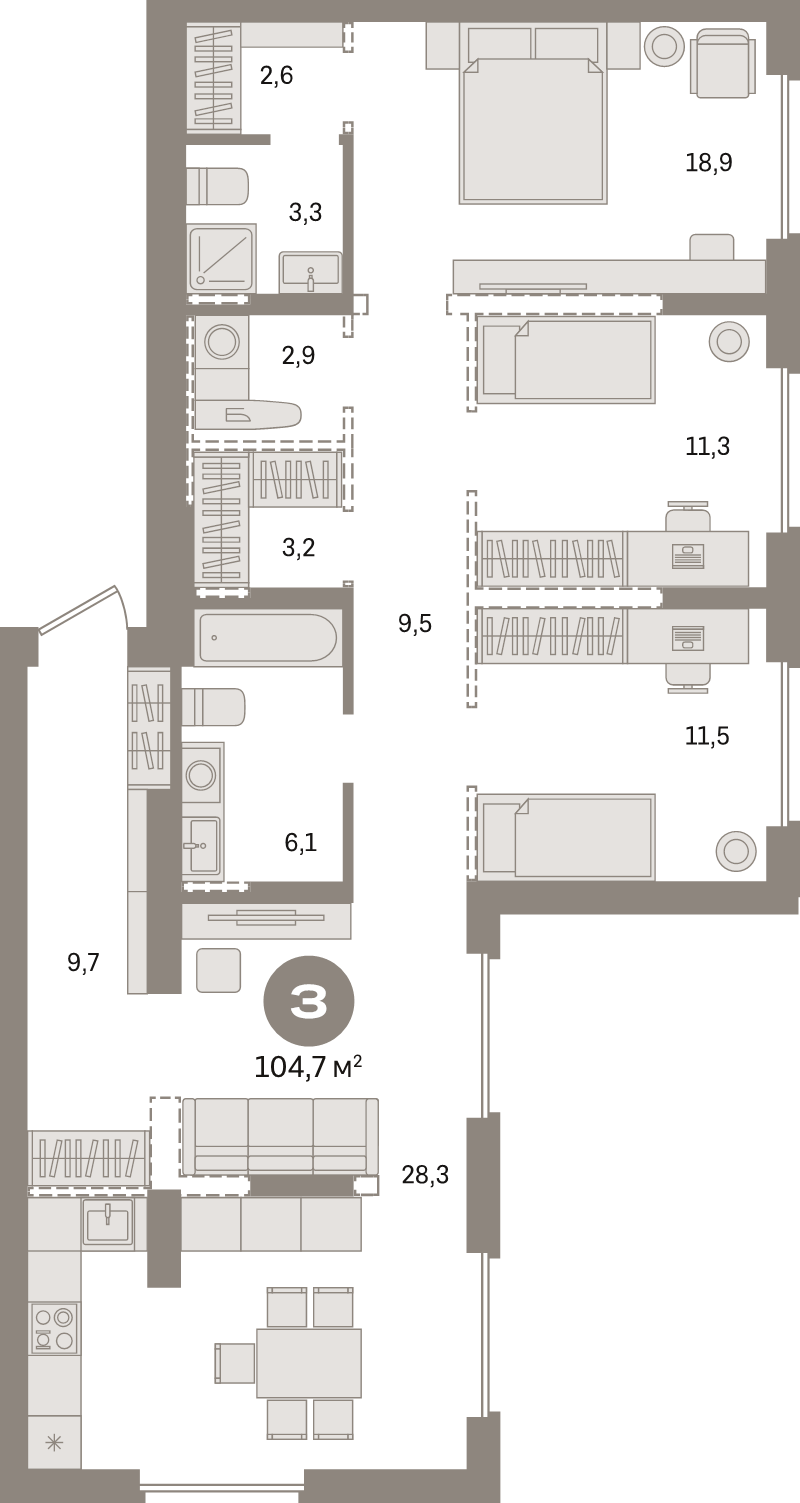 4 ккв (Евро) 104,7 м²