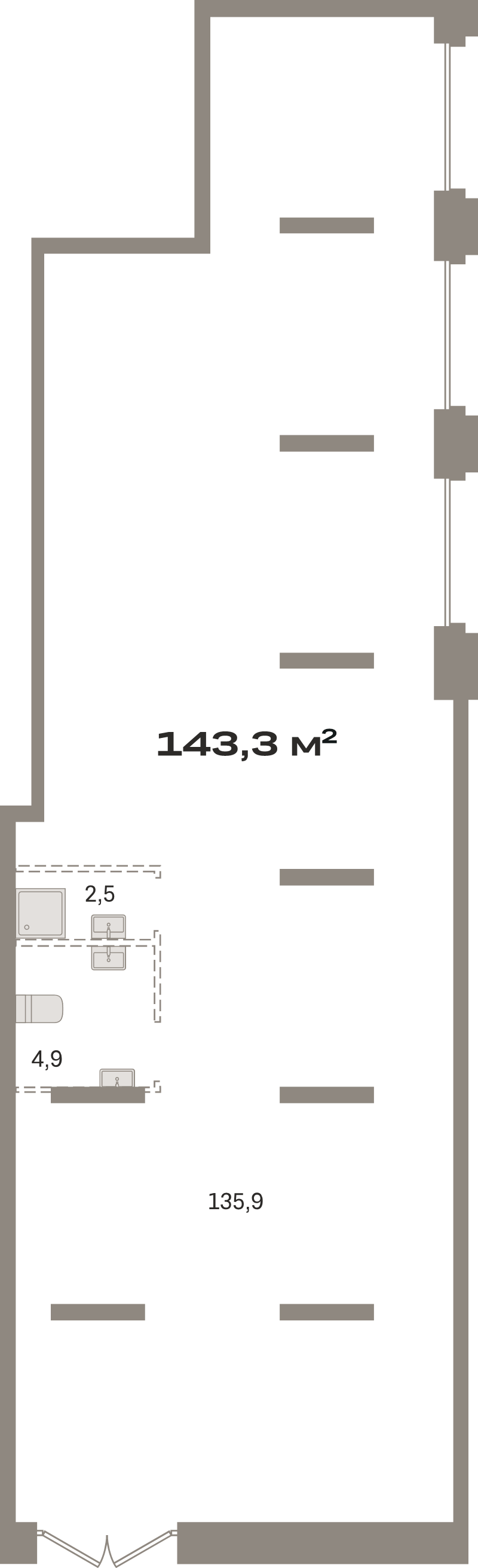 К. пом 143,3 м²