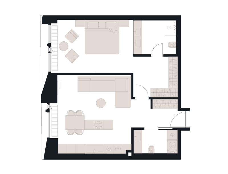 2 ккв (Евро) 66,5 м²