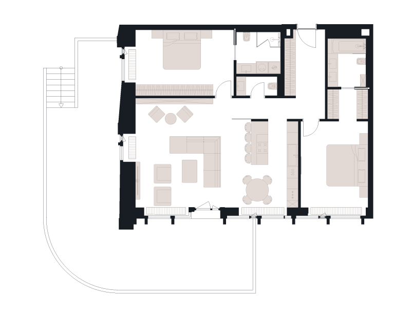 3 ккв (Евро) 143,7 м²