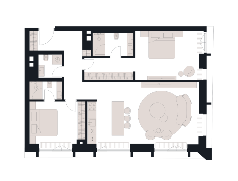 3 ккв (Евро) 102,8 м²