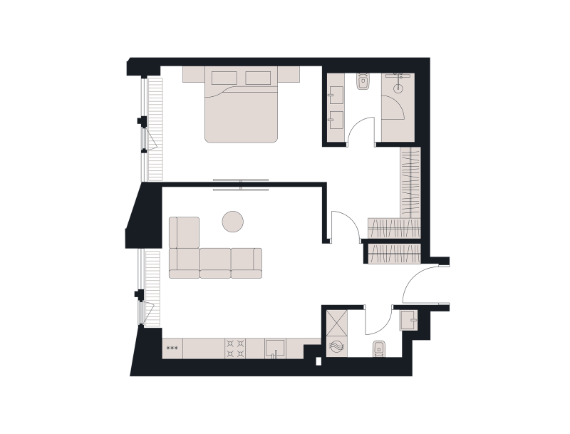 2 ккв (Евро) 67,3 м²
