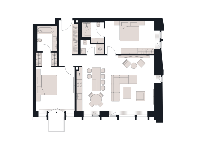 3 ккв (Евро) 117 м²