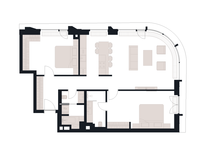 3 ккв (Евро) 105,2 м²