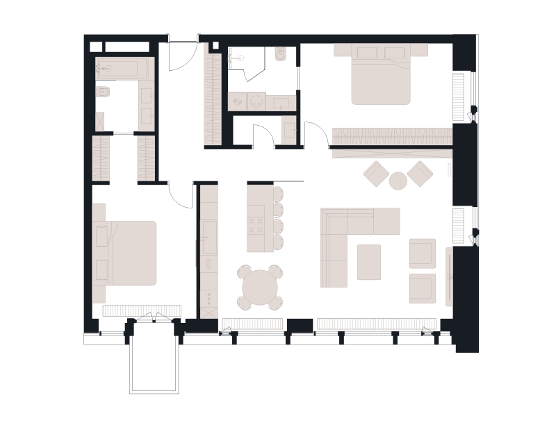 3 ккв (Евро) 117,1 м²