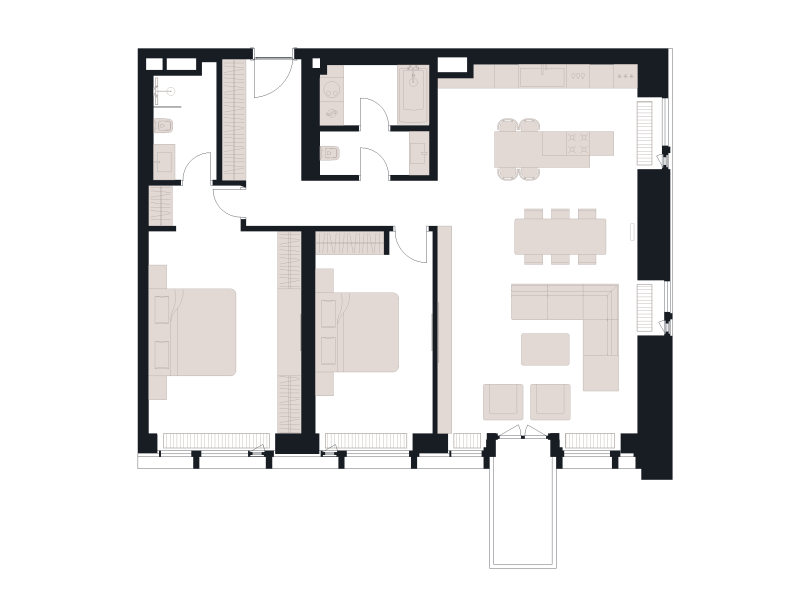 3 ккв (Евро) 116,6 м²