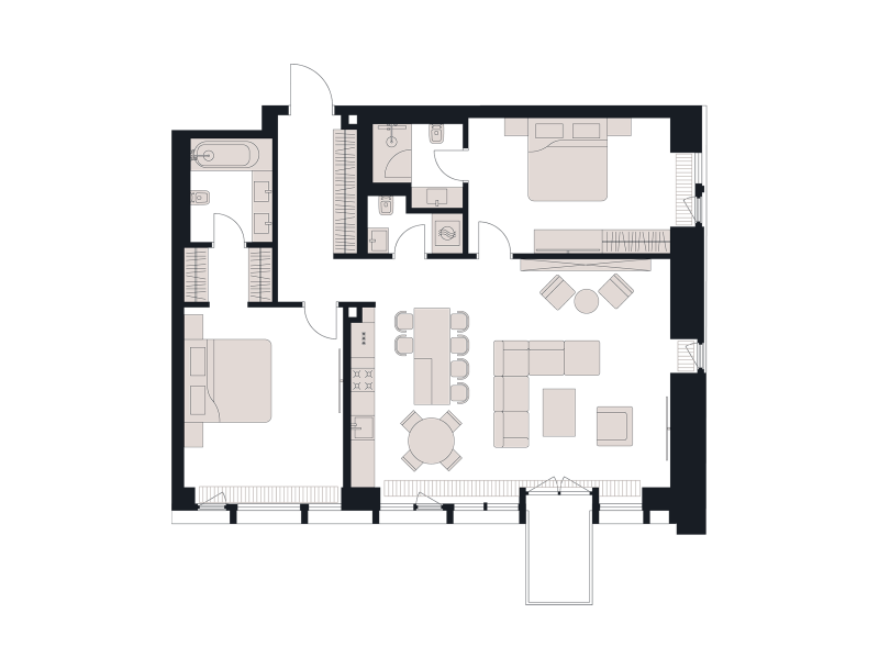 3 ккв (Евро) 117,7 м²
