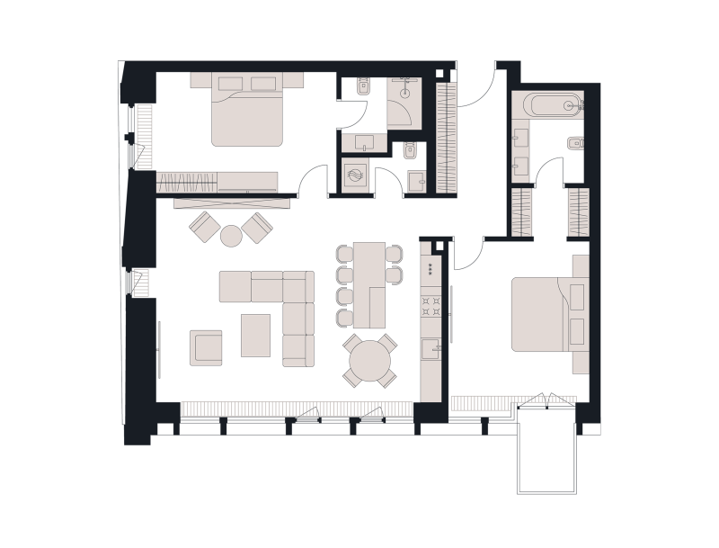 3 ккв (Евро) 117,5 м²