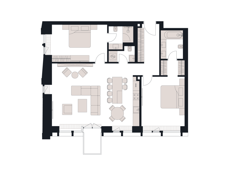 3 ккв (Евро) 117 м²