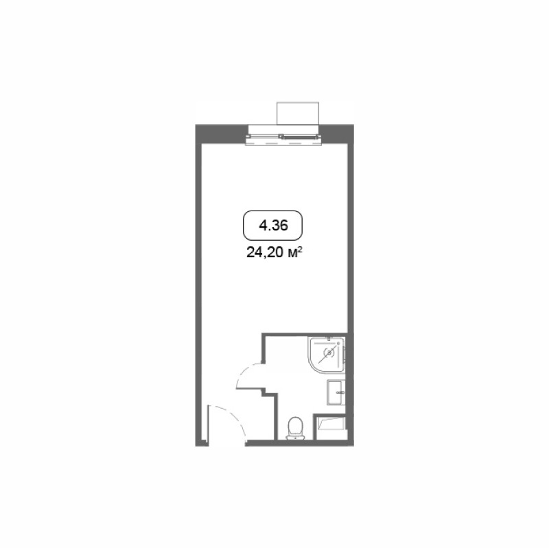 Студия 24,2 м²