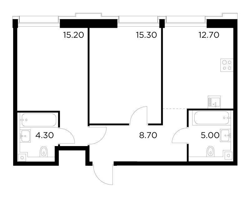 2 ккв 61,2 м²