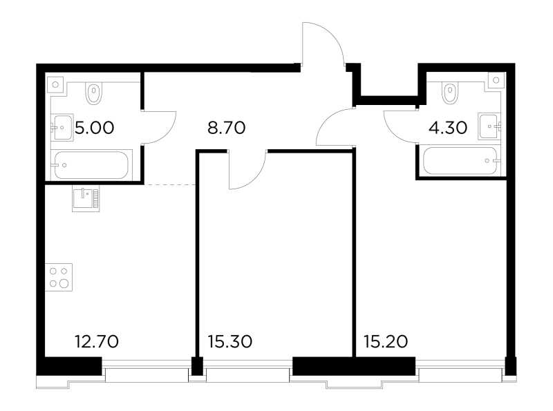 2 ккв 61,2 м²