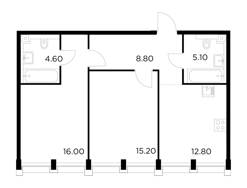 2 ккв 62,5 м²
