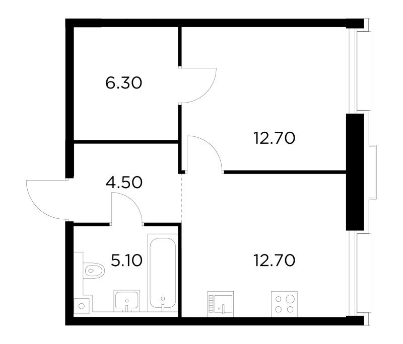 1 ккв 41,3 м²