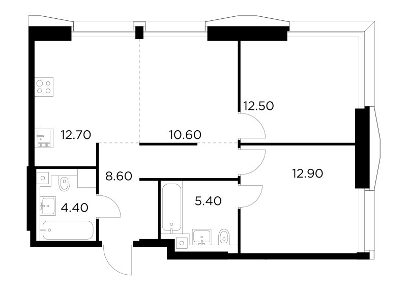 3 ккв (Евро) 67,1 м²