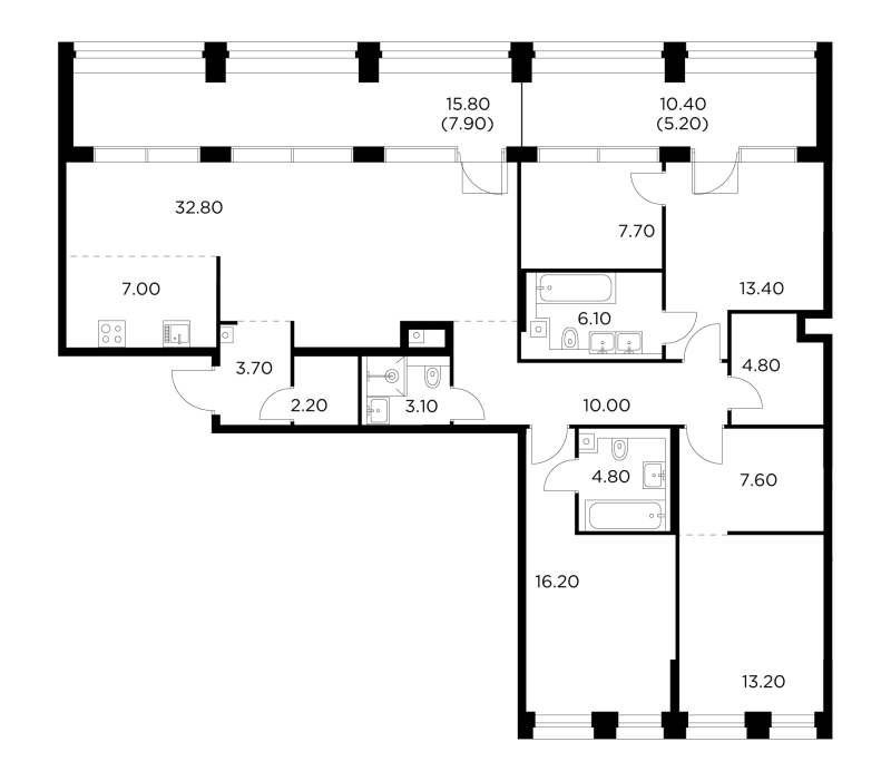 4 ккв (Евро) 145,7 м²