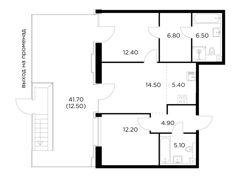 3 ккв (Евро) 80,3 м²
