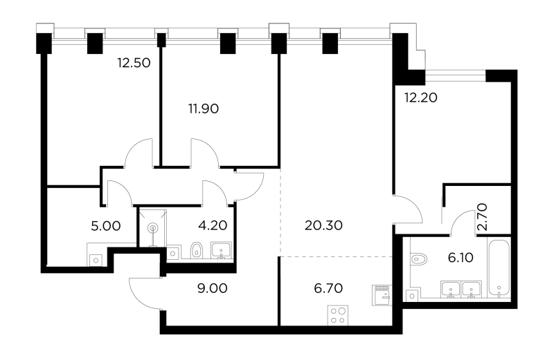 4 ккв (Евро) 94,6 м²