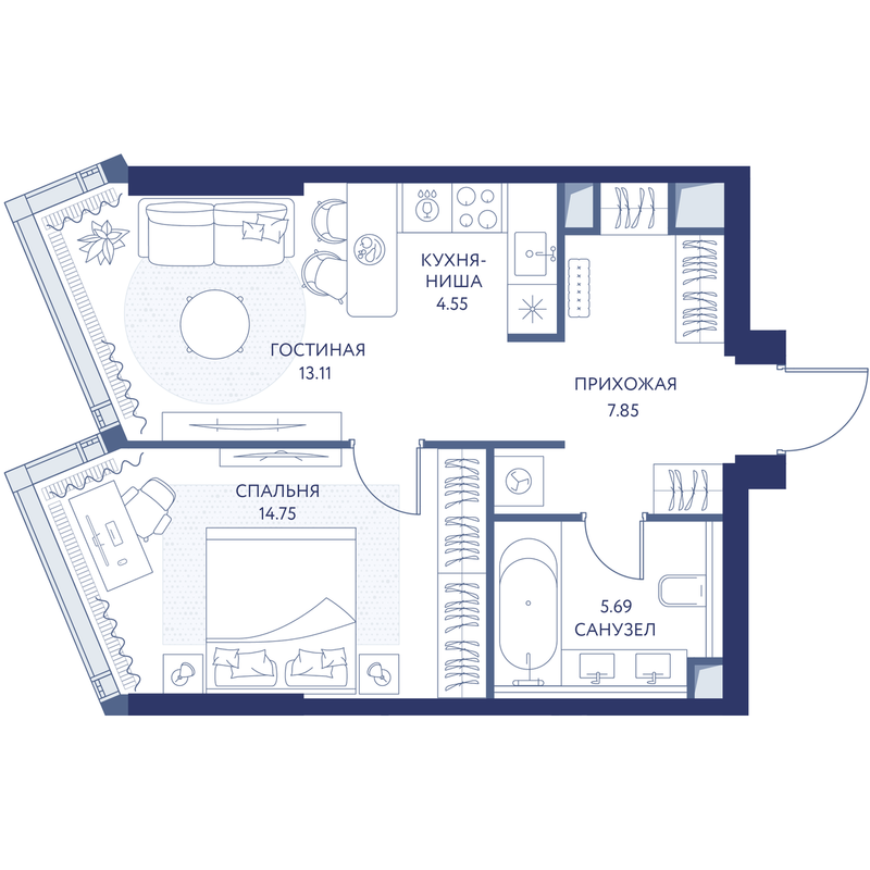 1 ккв 45,9 м²