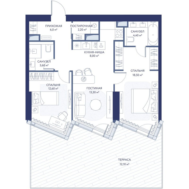 3 ккв 82,5 м²