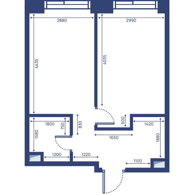 1 ккв 38,6 м²