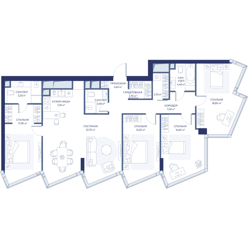 5 ккв (Евро) 139,3 м²