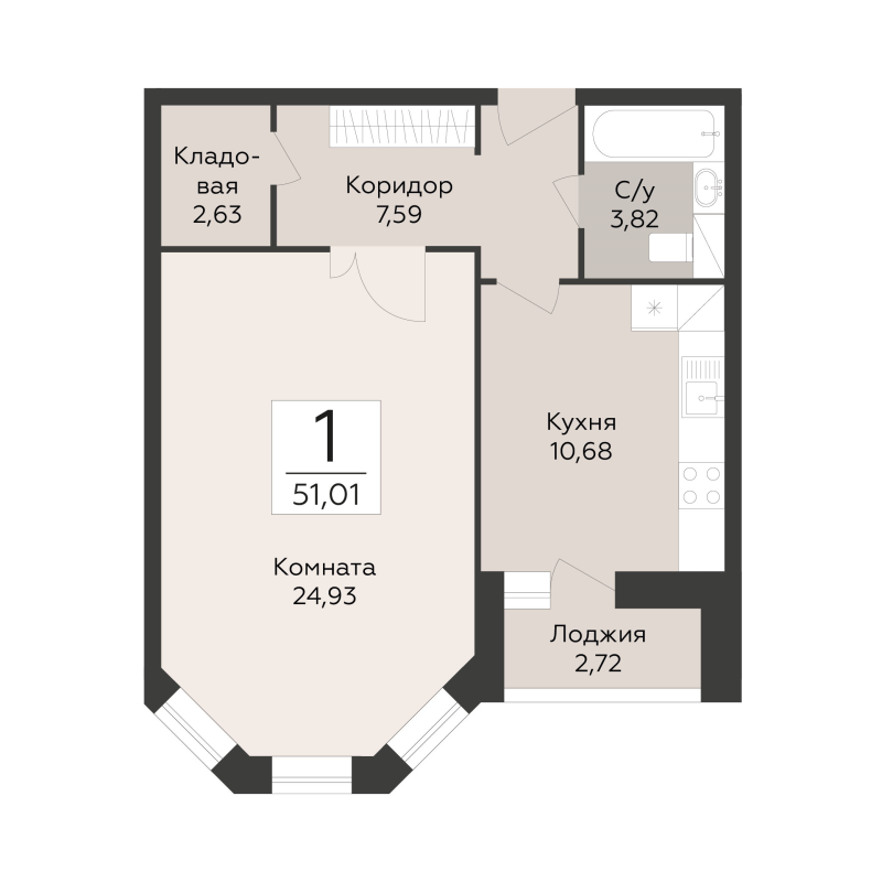 1 ккв 51 м²