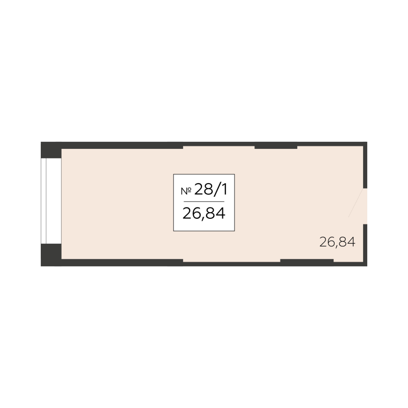 К. пом 26,8 м²