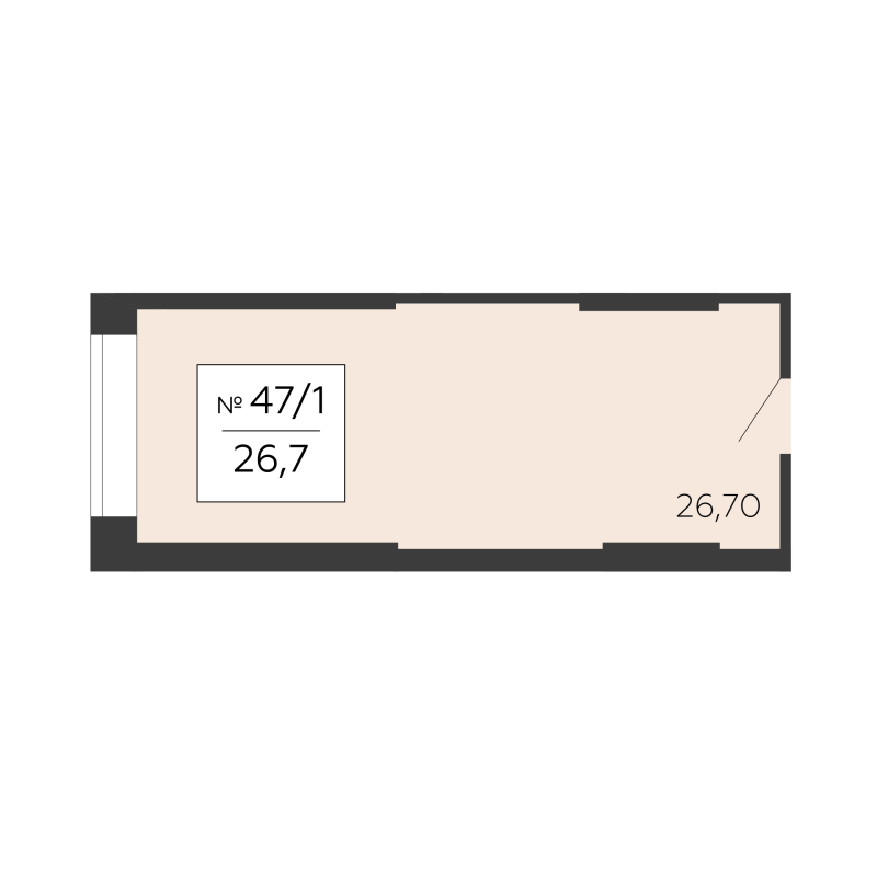 К. пом 26,7 м²