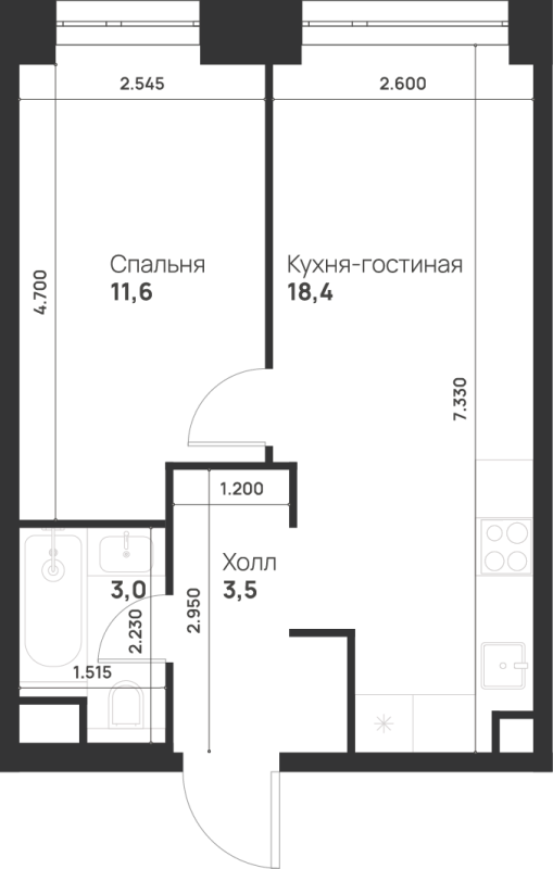 2 ккв (Евро) 36,5 м²