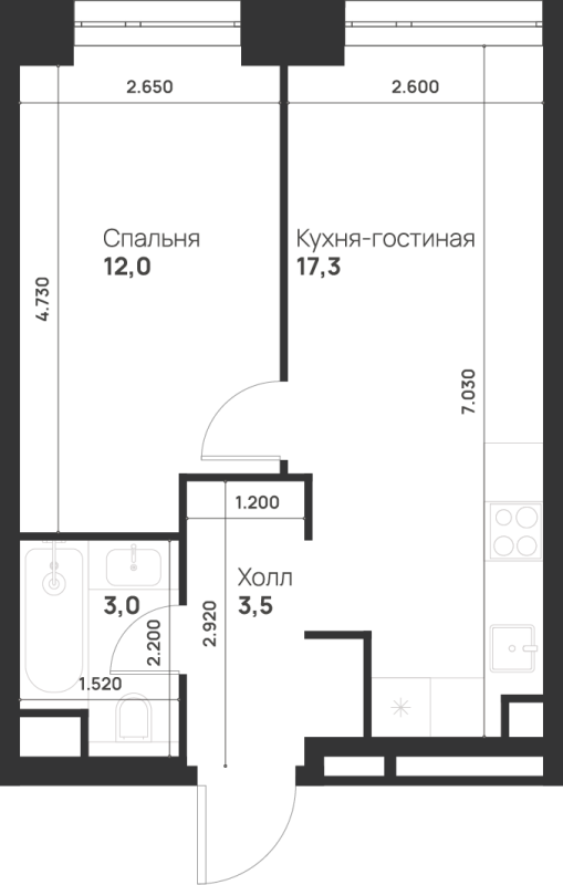 2 ккв (Евро) 35,8 м²