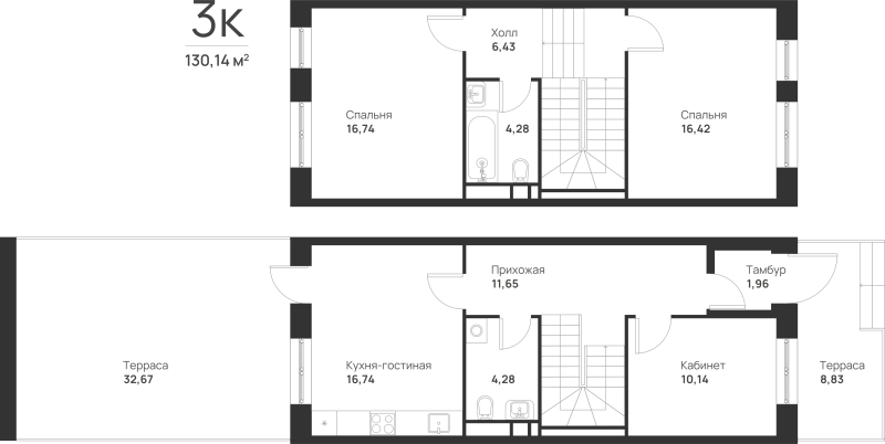 4 ккв (Евро) 130,1 м²