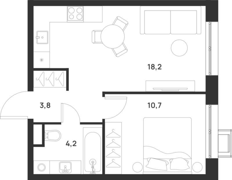 2 ккв (Евро) 36,9 м²