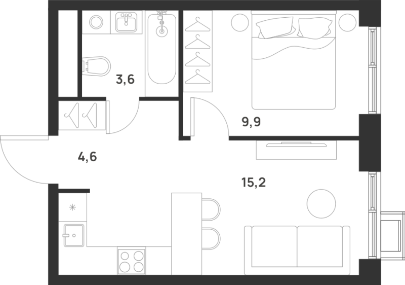 1 ккв 33,3 м²