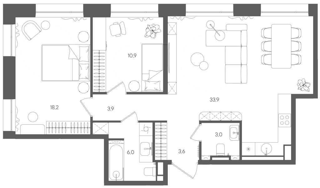 3 ккв (Евро) 79,5 м²