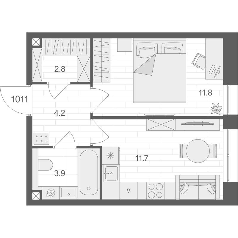 1 ккв 34,4 м²