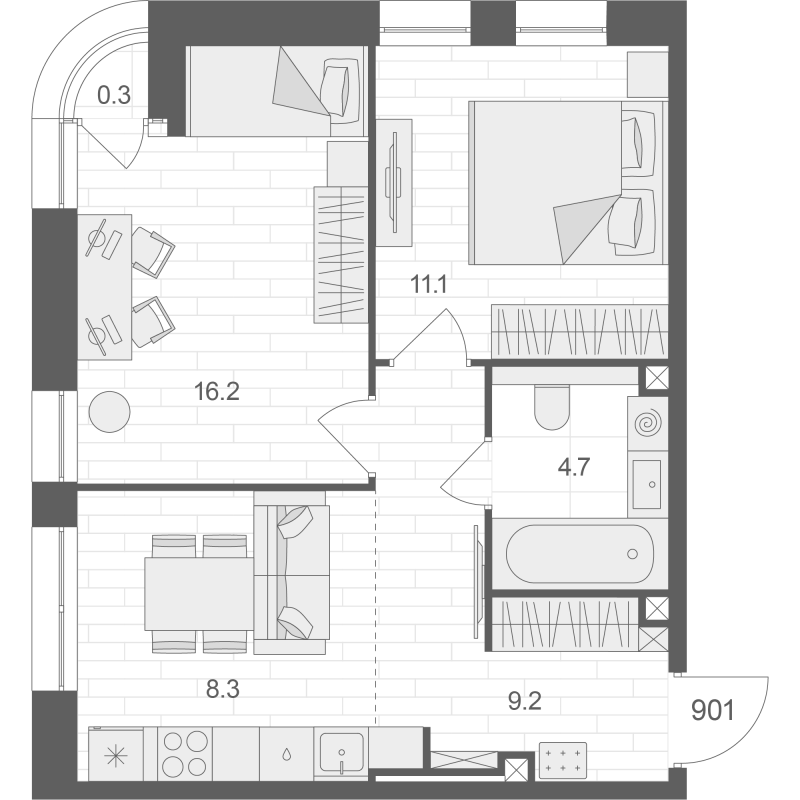 2 ккв 49,7 м²